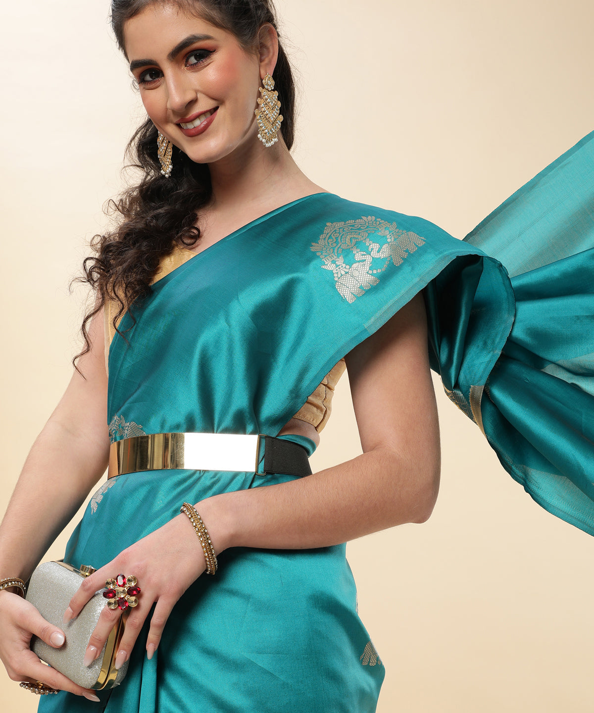 Woven Banarasi Pure Silk Saree (Green)