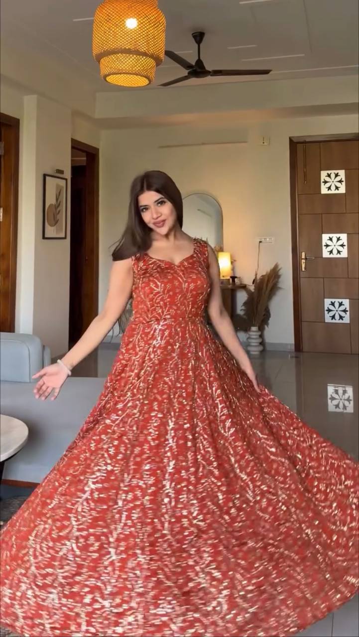 Aurevina Faux Georgette Gown Set