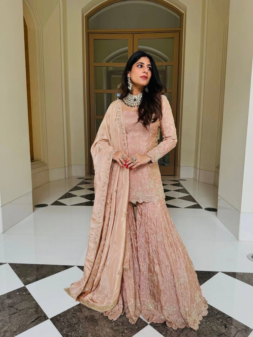 Premium Simar Silk Top–Sharara–Dupatta Set