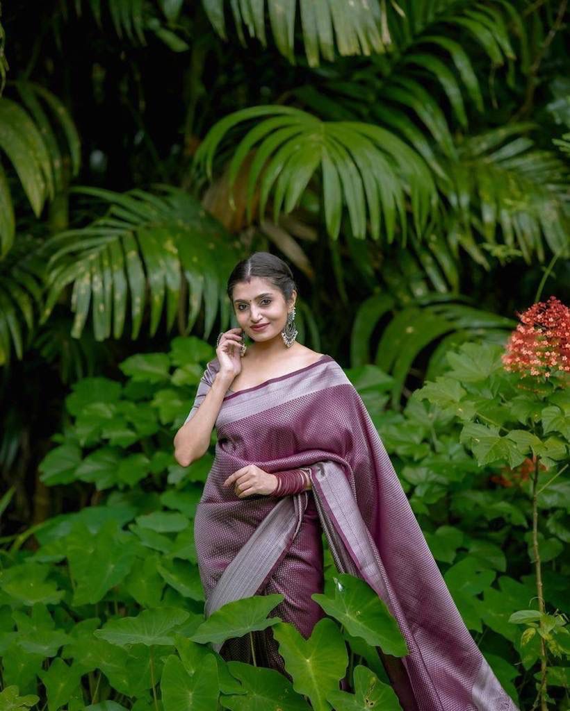 Woven Kanjivaram Pure Silk Saree  (Brown)