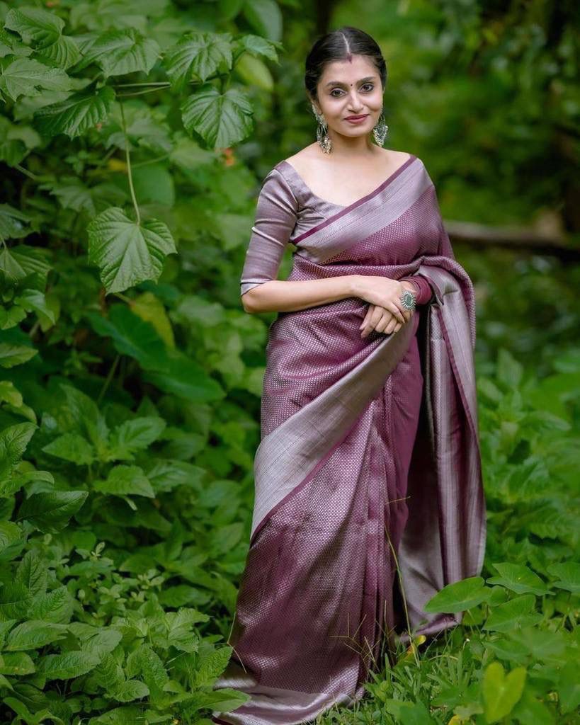Woven Kanjivaram Pure Silk Saree  (Brown)