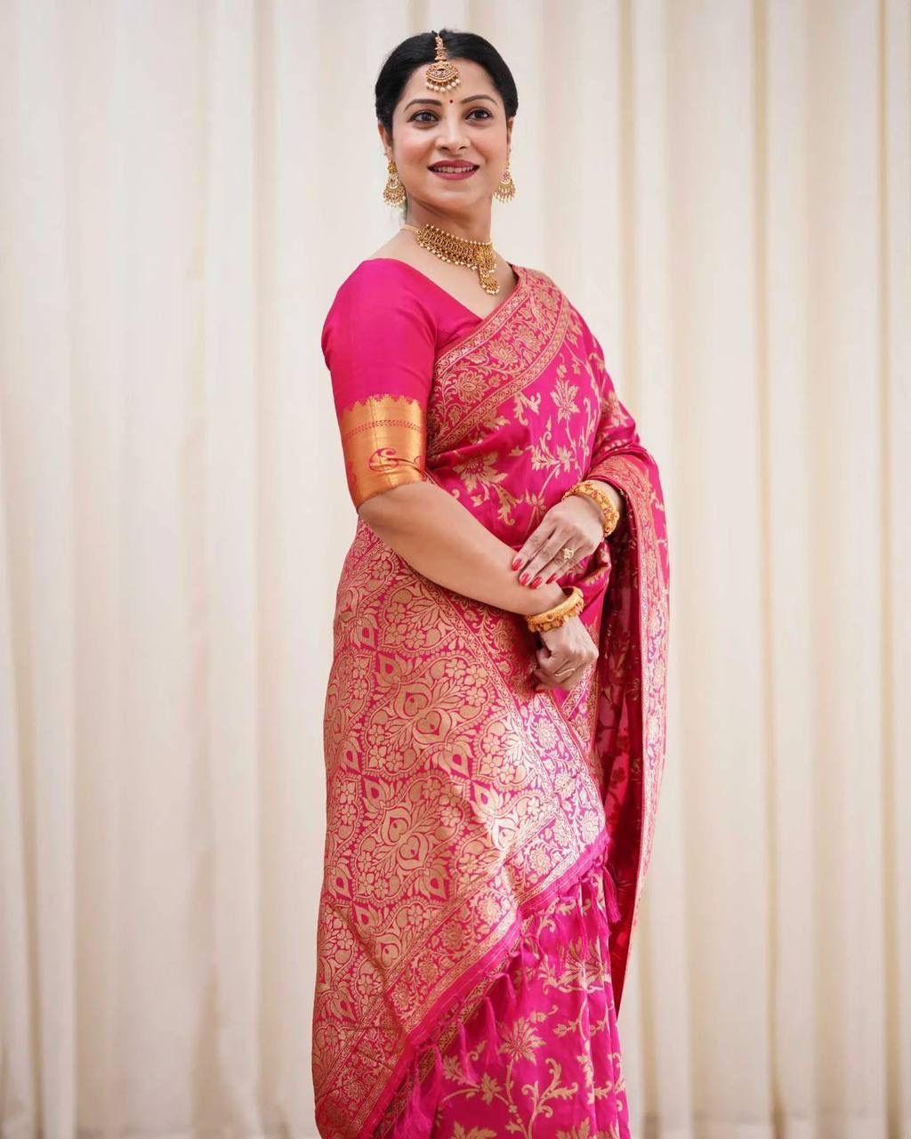 Beautiful Kanjeevar Saree with Blouse Piece for Women
