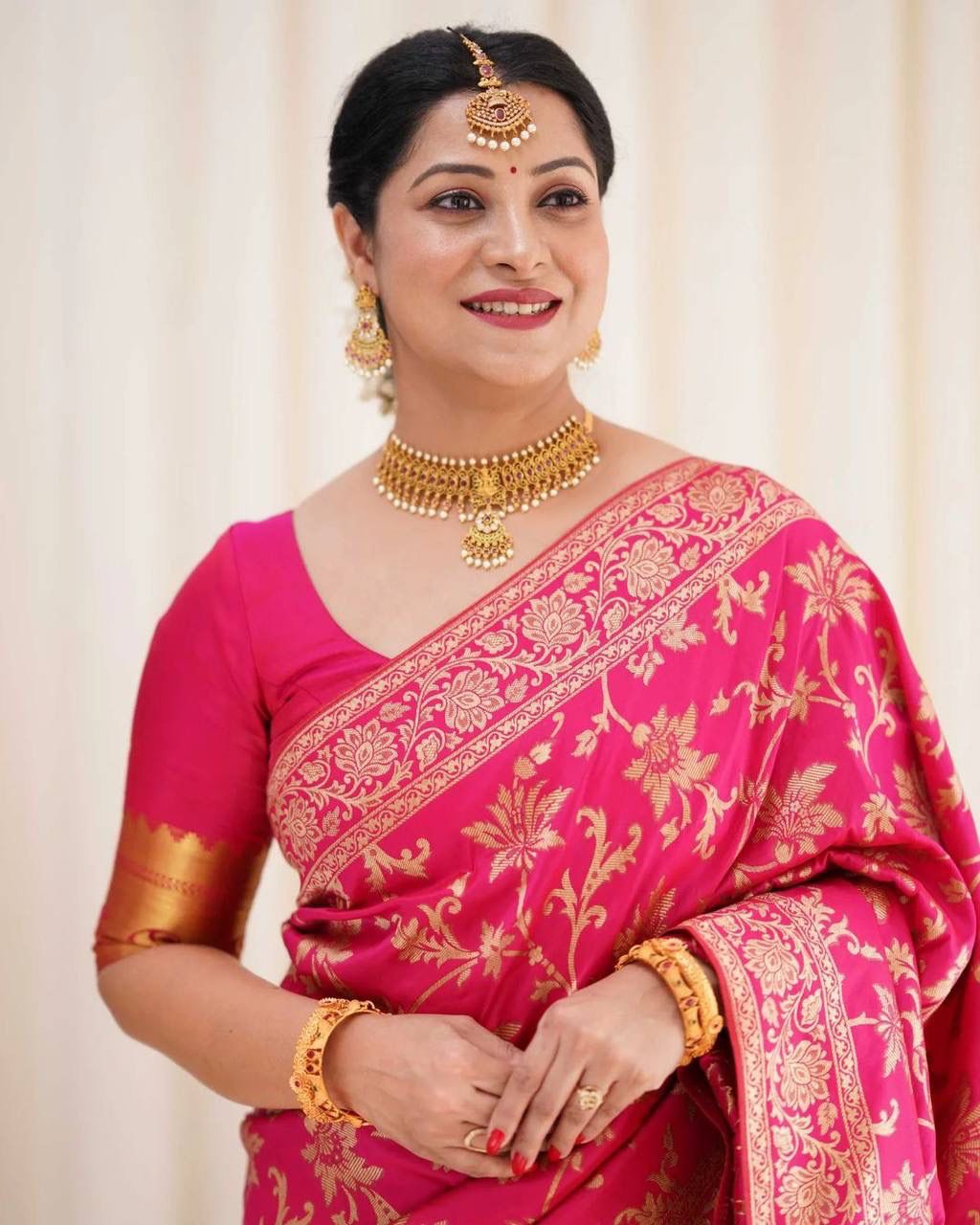 Beautiful Kanjeevar Saree with Blouse Piece for Women