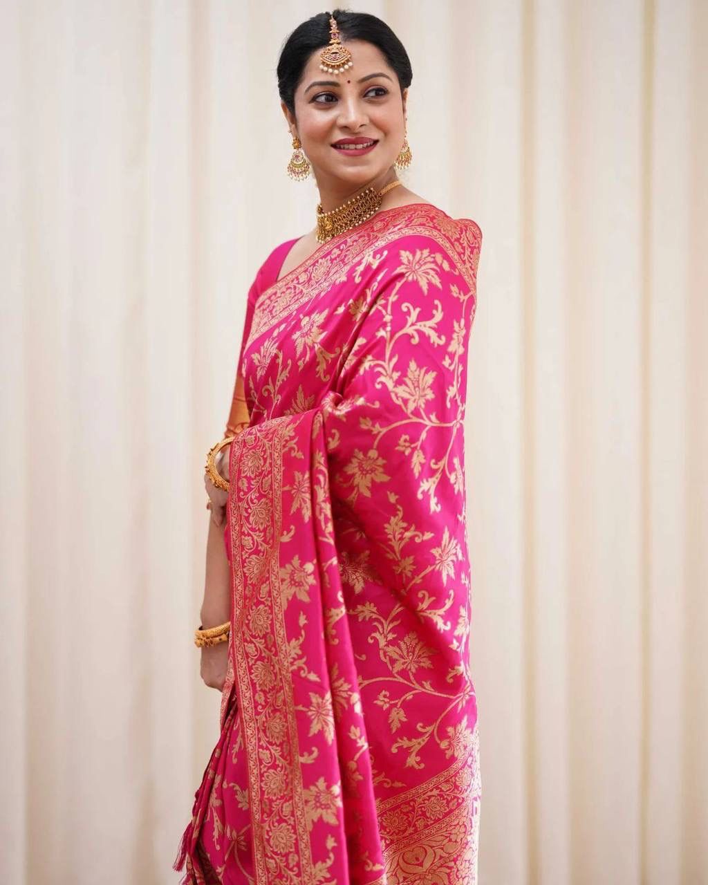 Beautiful Kanjeevar Saree with Blouse Piece for Women