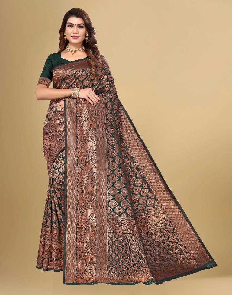 Cotton Silk Saree (Green)
