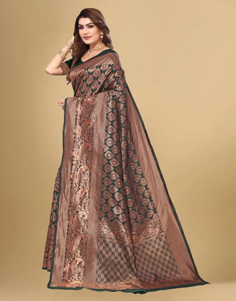 Cotton Silk Saree (Green)