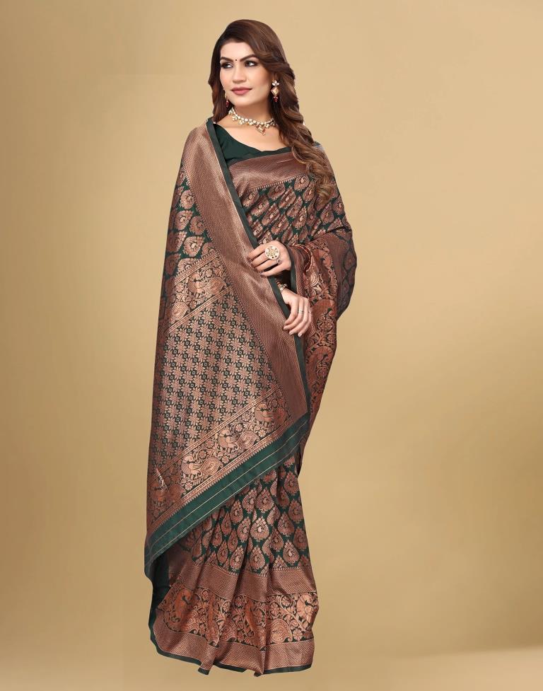Cotton Silk Saree (Green)