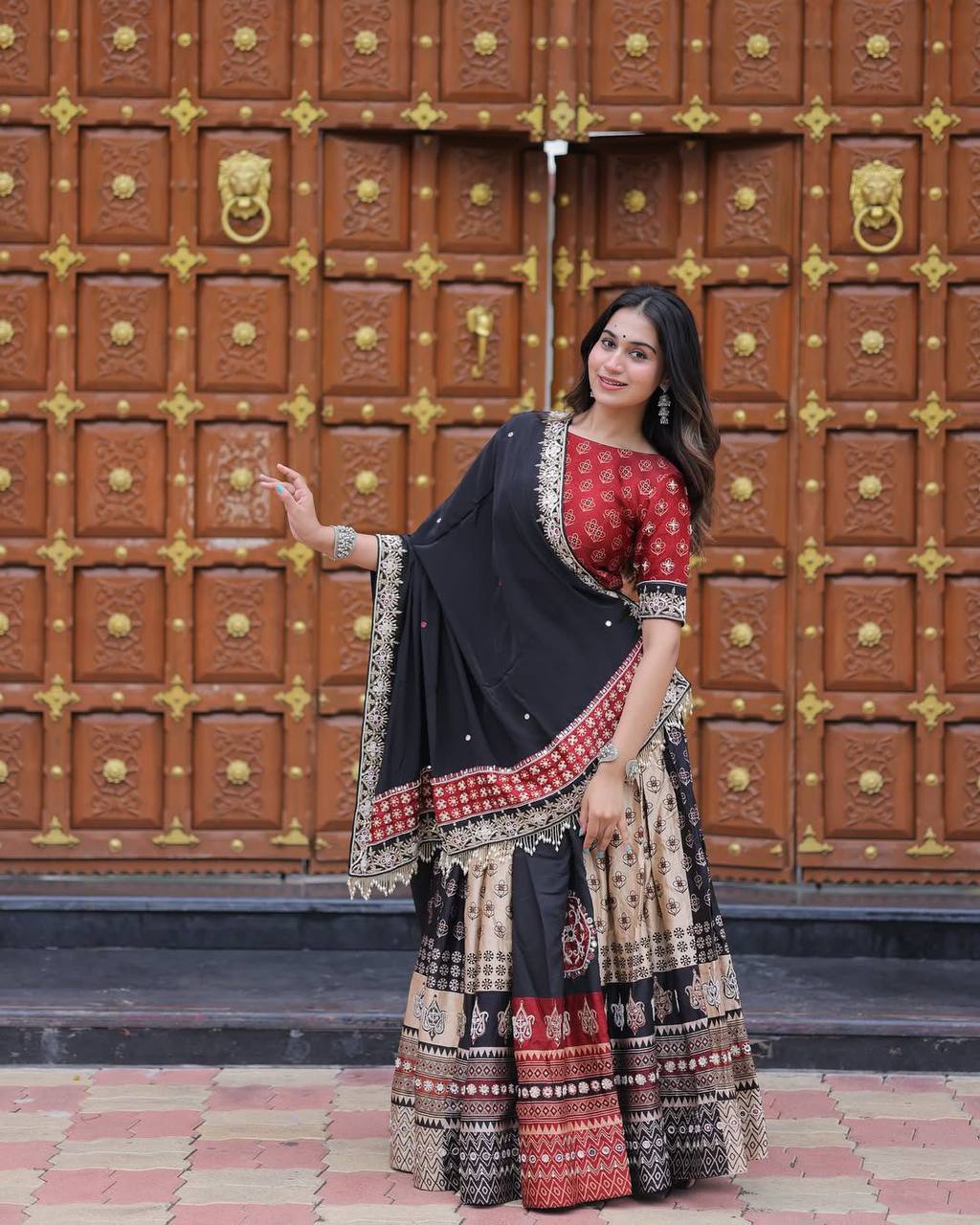 Designer Printed Lehenga Choli with Dupatta