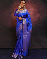 Embellished Saree with Zari Border