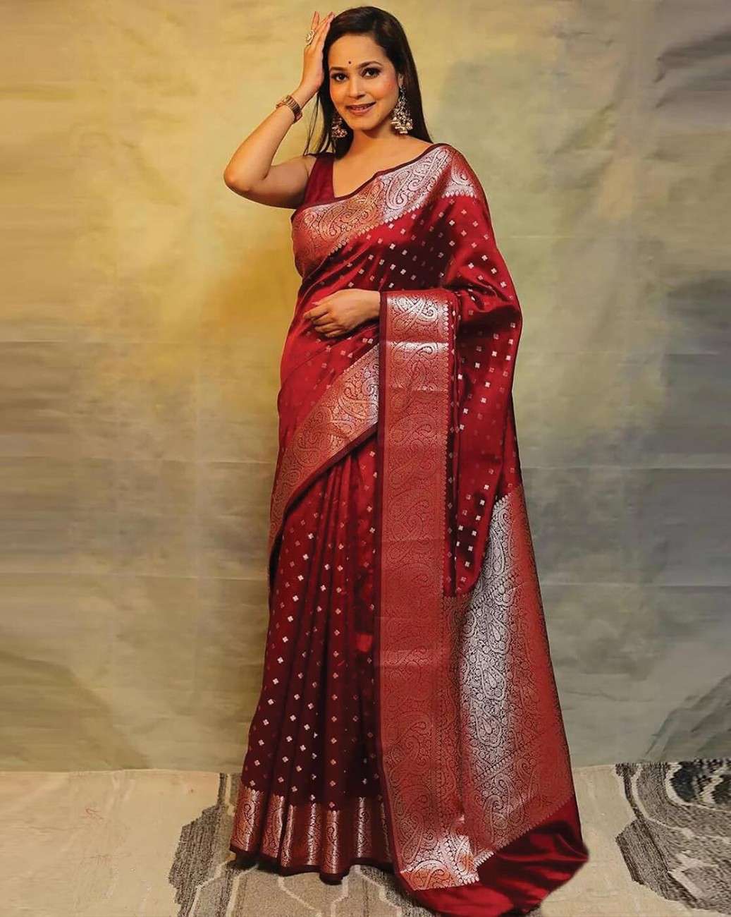 Embellished Saree with Zari Border