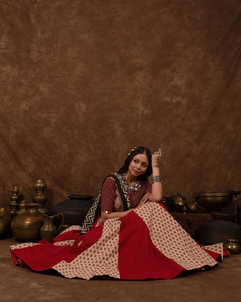 Full Stitched Printed Polly Rayon Lehenga Choli with Dupatta