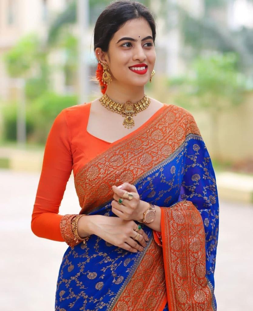Jacquard Saree With Fancy Design And Fabric