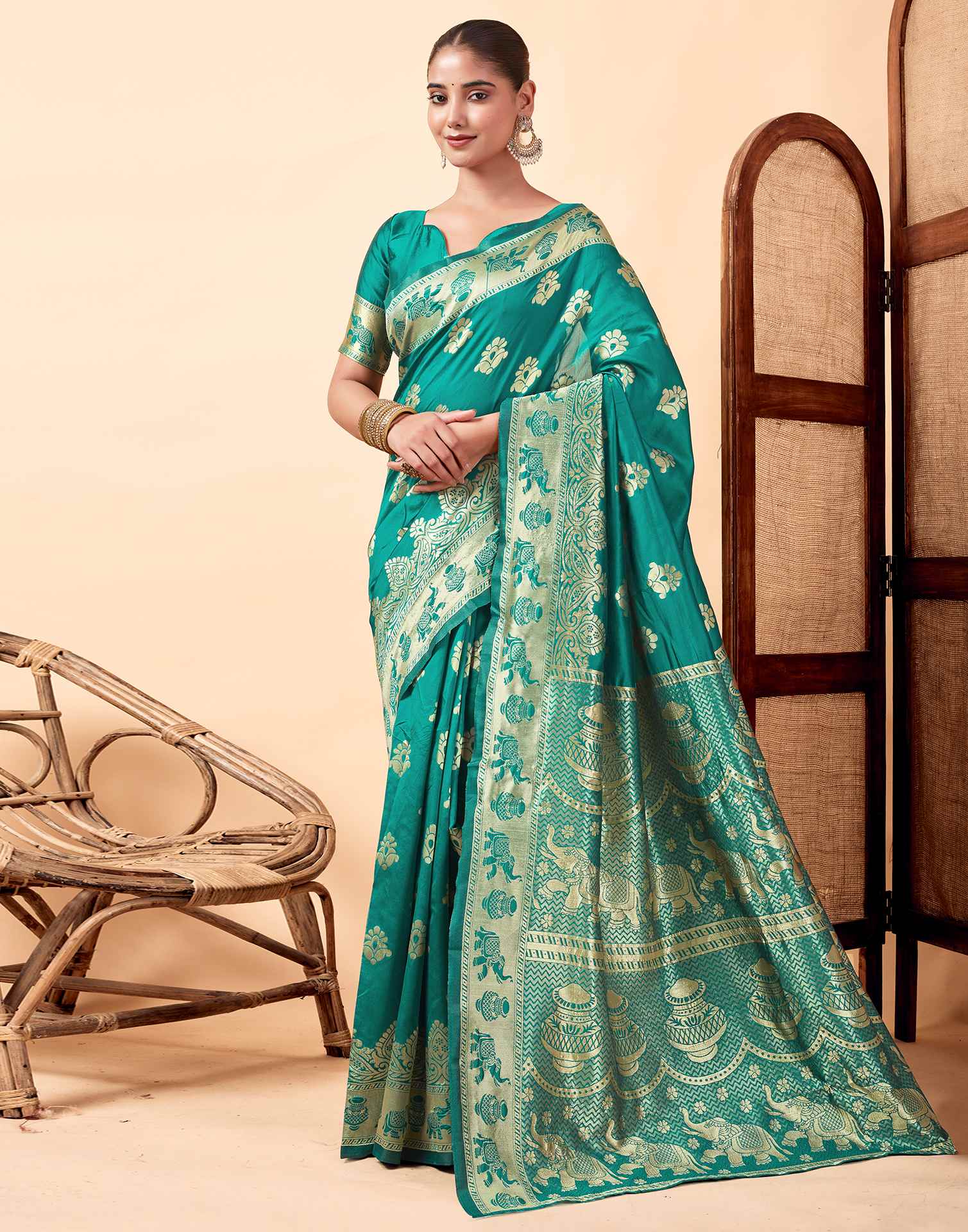 Jacquard Banarasi Silk Saree