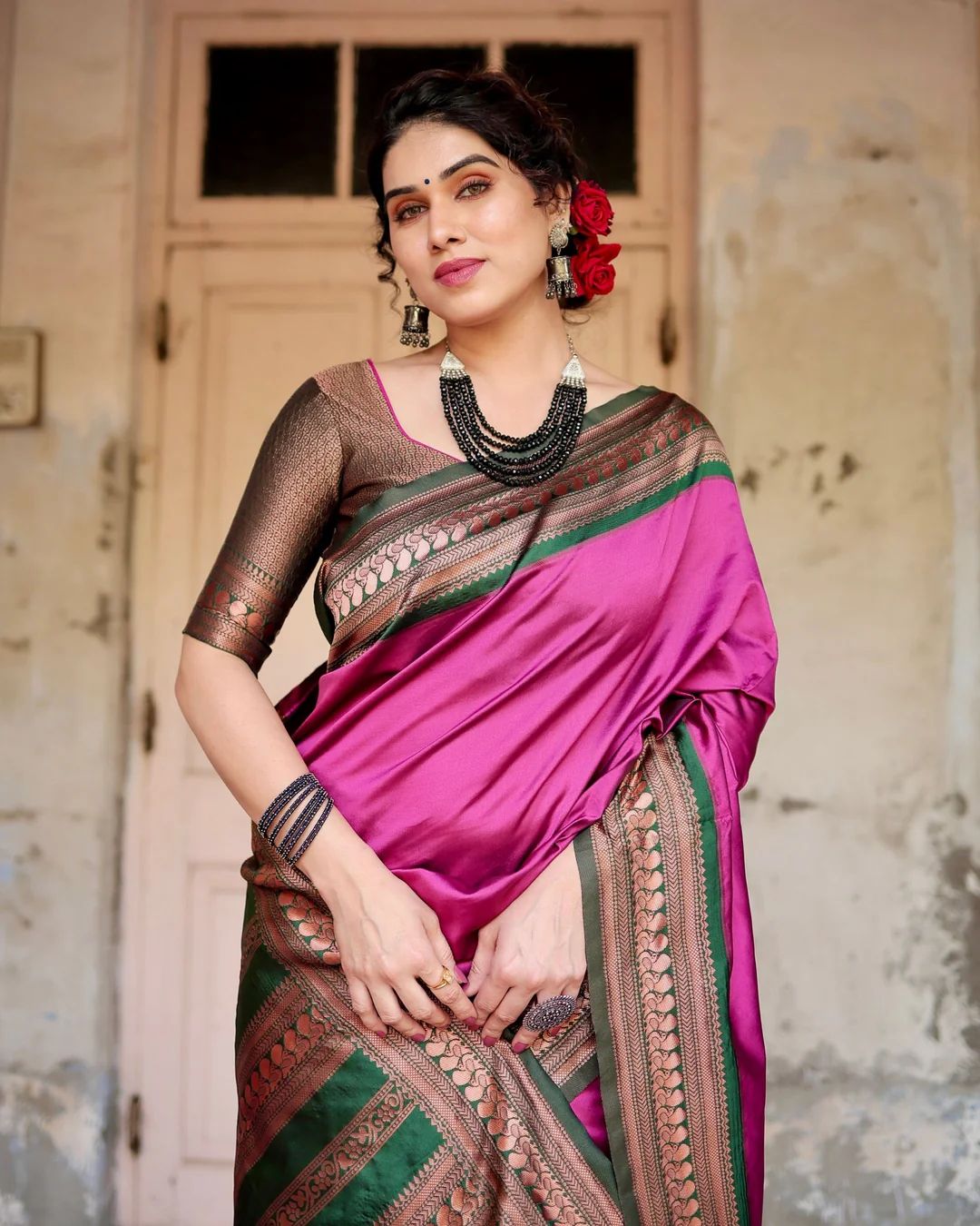 Pure Silk Banarasi Saree with Zari Weaving