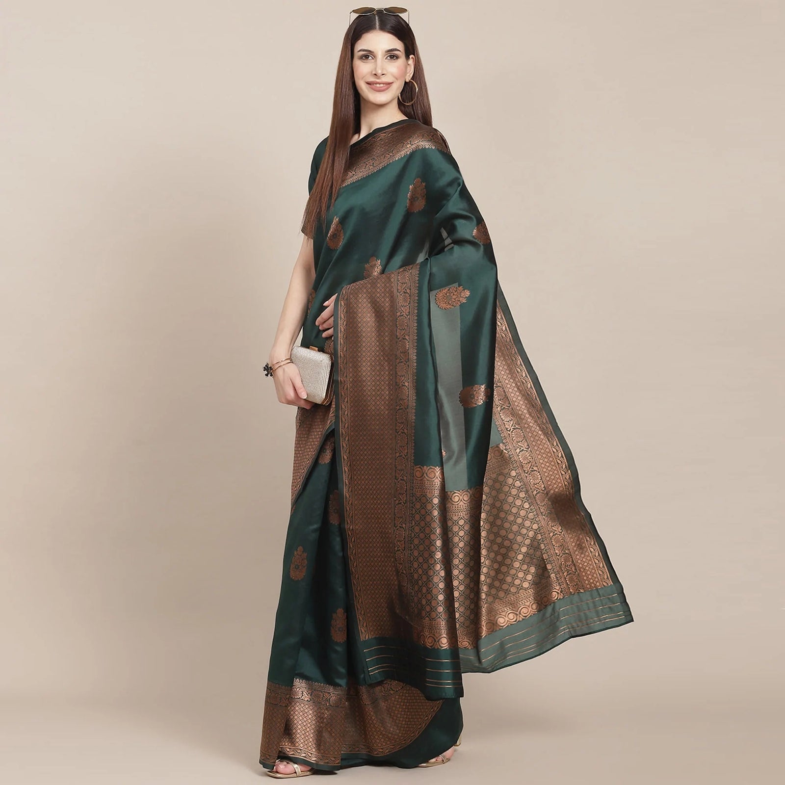 Soft Lichi Kanjivaram Saree For Women