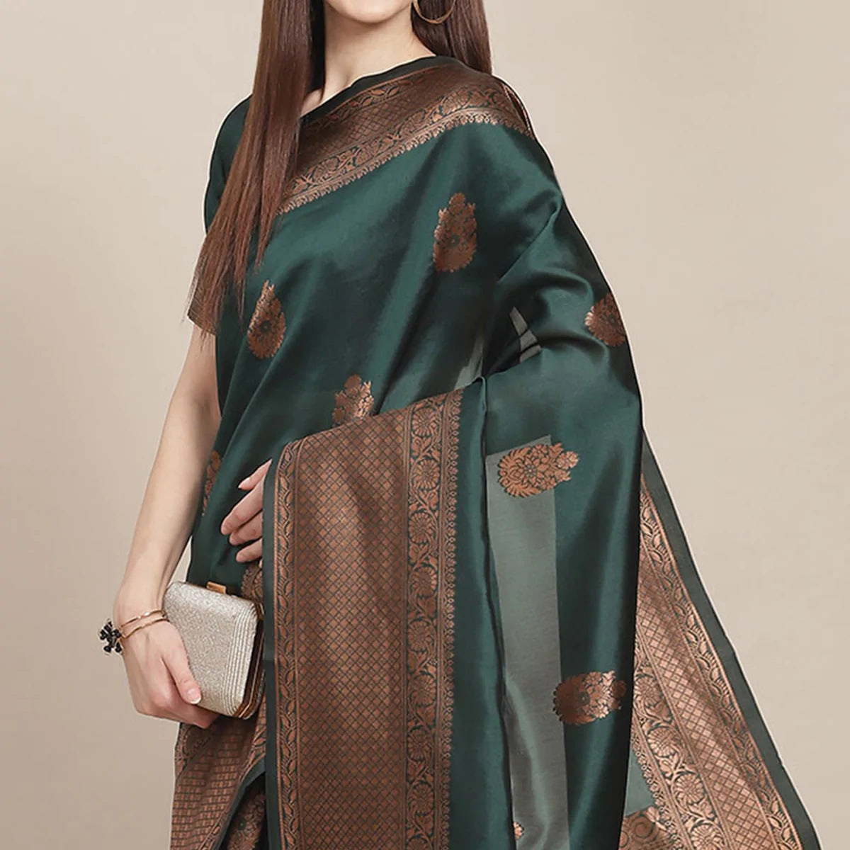 Soft Lichi Kanjivaram Saree For Women