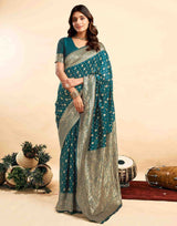Woven Design Zari Silk Blend Banarasi Saree