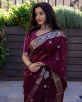 Woven Kanjivaram Art Silk Saree