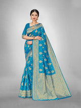 Woven Kanjivaram Silk Blend Saree