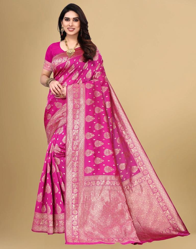 Woven Kanjivaram Silk Blend Saree