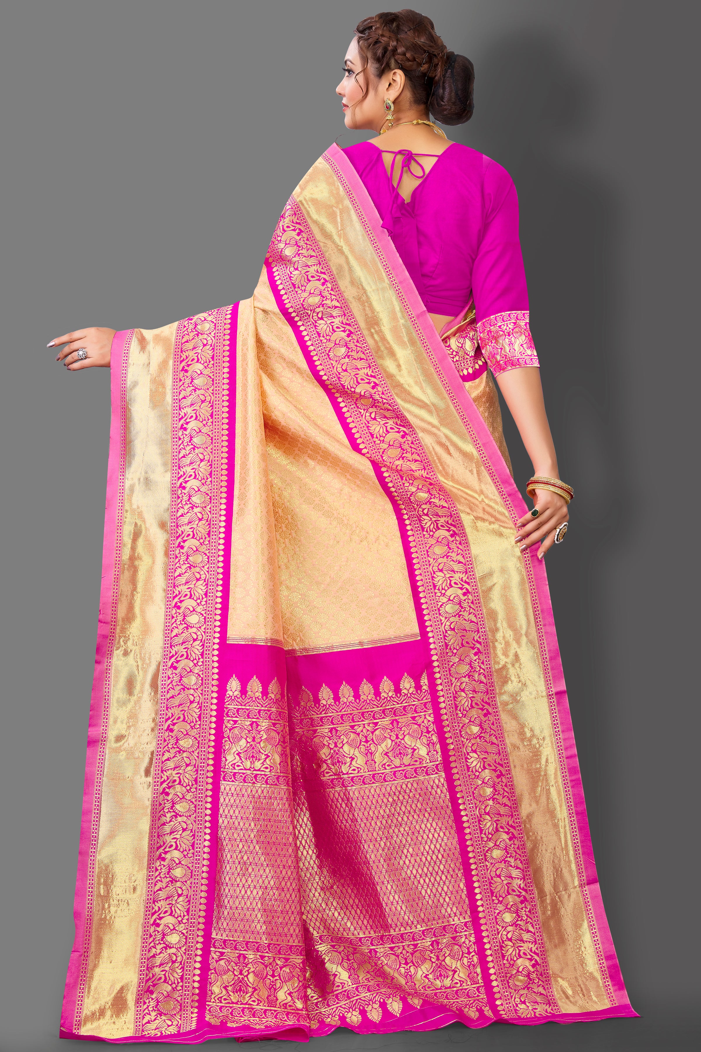 Zari Woven Banarasi Silk Saree with Blouse Piece