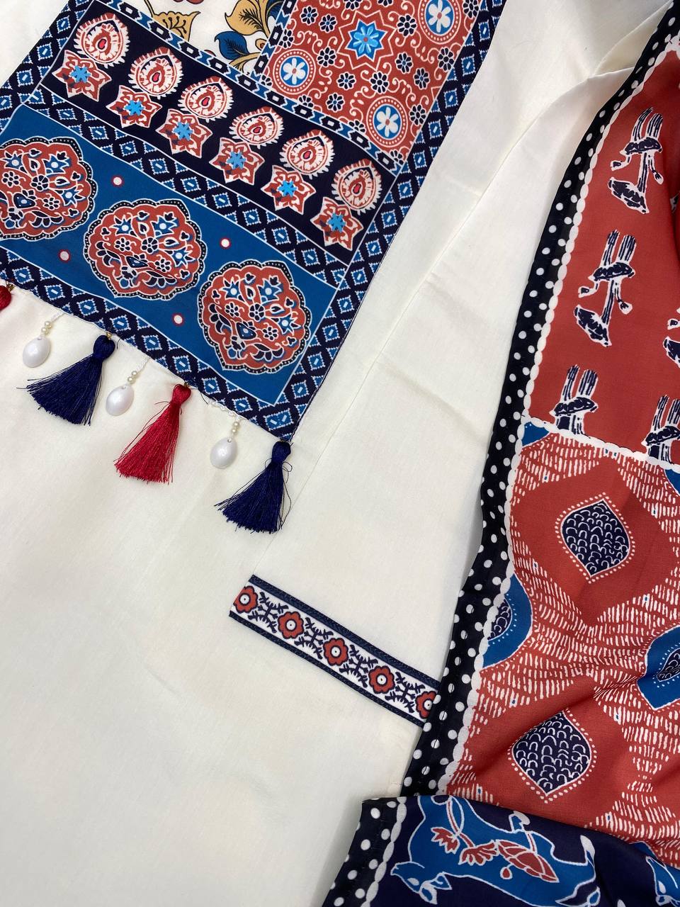 Designer Roman Silk Suit with Pant & Digital Printed Dupatta