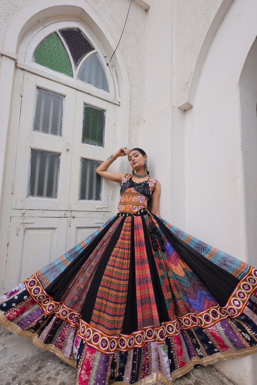 Navratri Special Georgette Gamthi Work Lehenga Choli