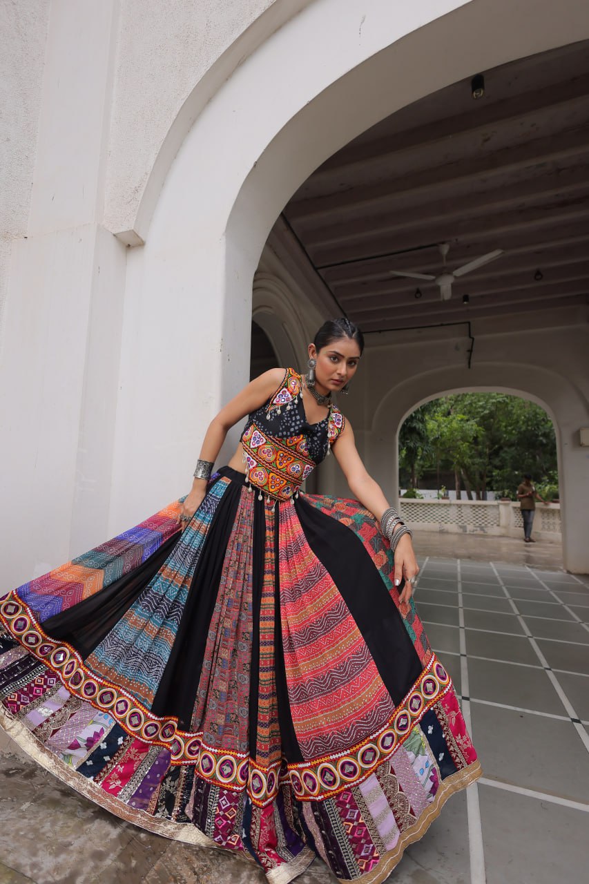 Navratri Special Georgette Gamthi Work Lehenga Choli