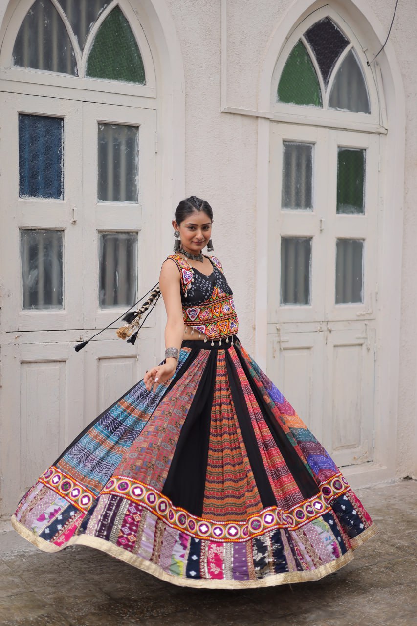 Navratri Special Georgette Gamthi Work Lehenga Choli