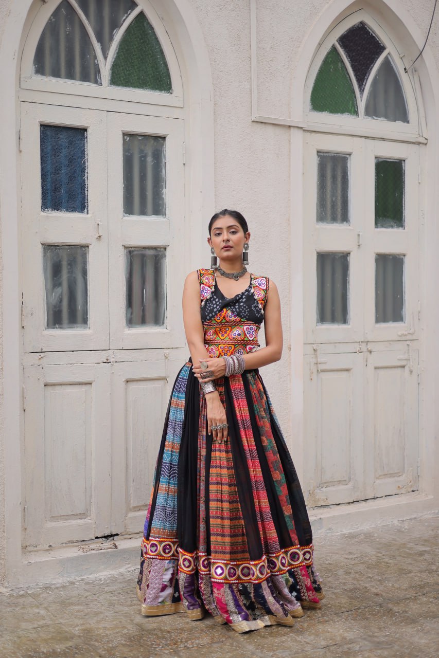 Navratri Special Georgette Gamthi Work Lehenga Choli