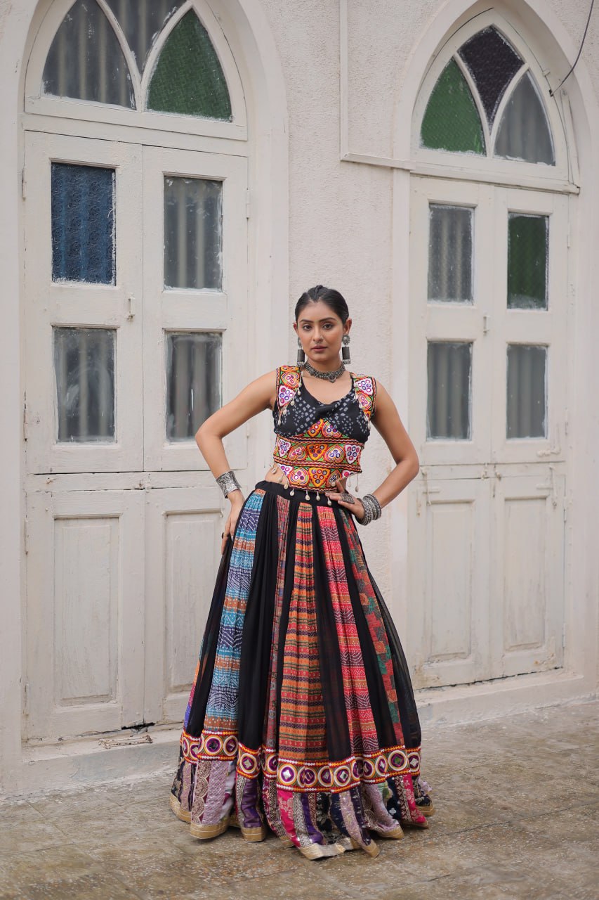 Navratri Special Georgette Gamthi Work Lehenga Choli