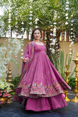 Designer Crunchy Silk Top–Sharara–Dupatta Set | Heavy Embroidery Party Wear